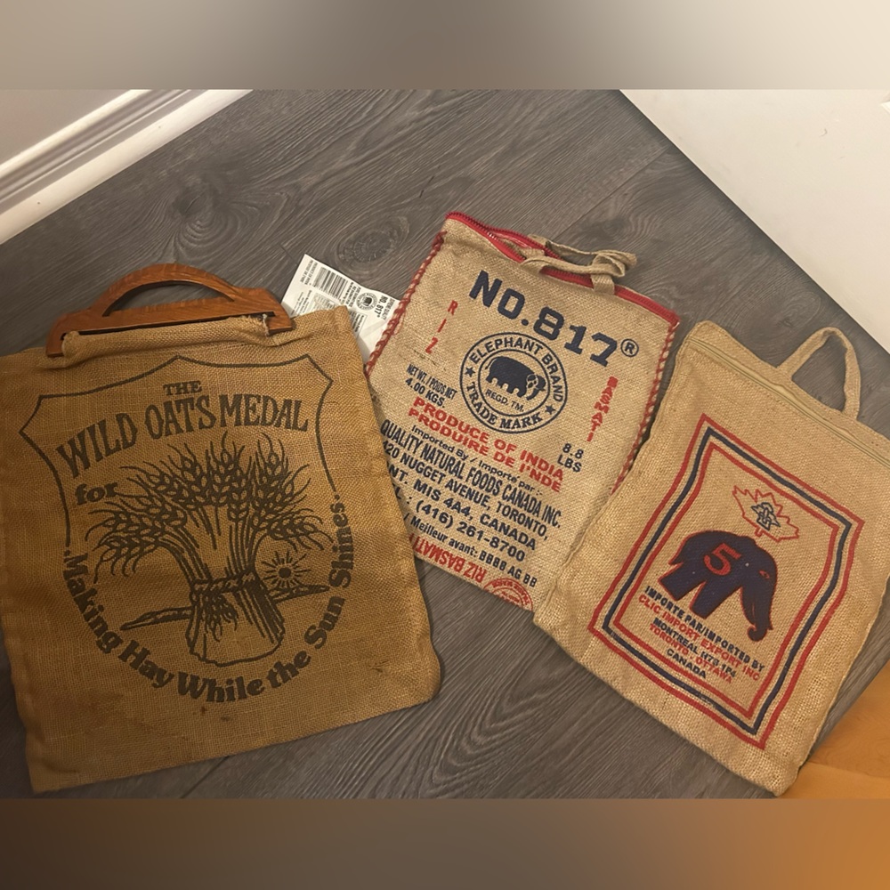 BURLAP type novelty Rice Bags